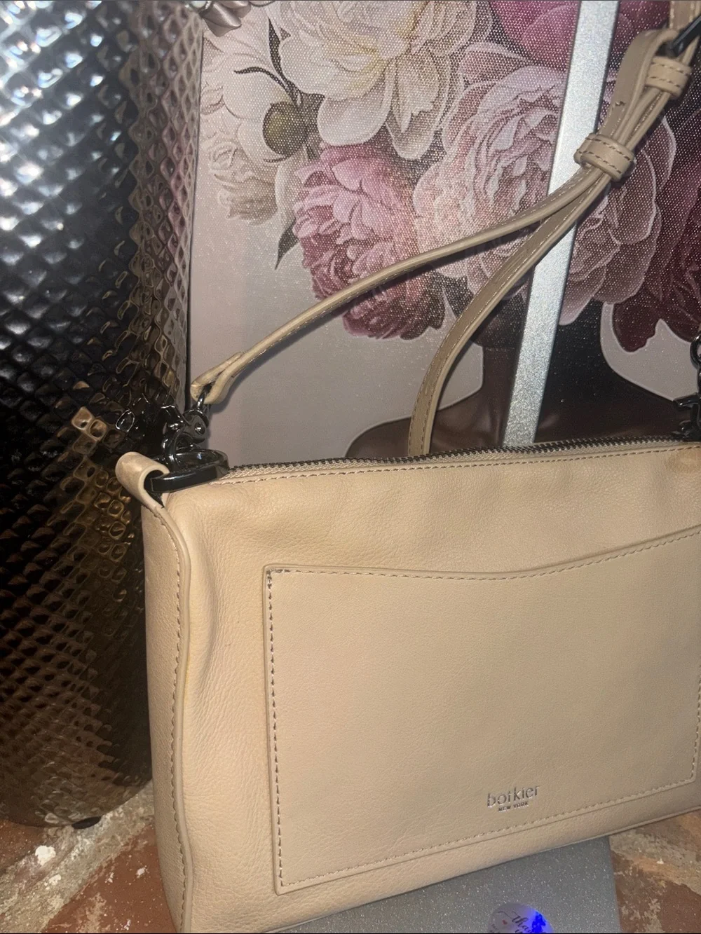 Botkier Beige Leather Crossbody Bag - Classic Neutral Shoulder Purse
